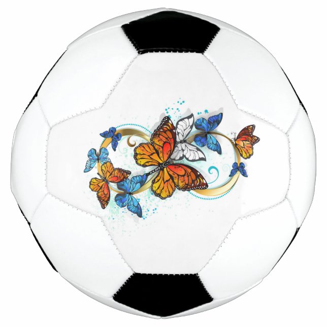 Ballon De Foot Infinité de papillons monarques (Devant)