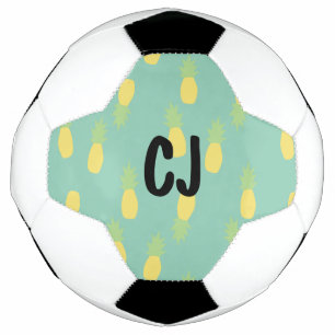 Ballon De Foot Initiales Abstraites monogrammes à l'ananas
