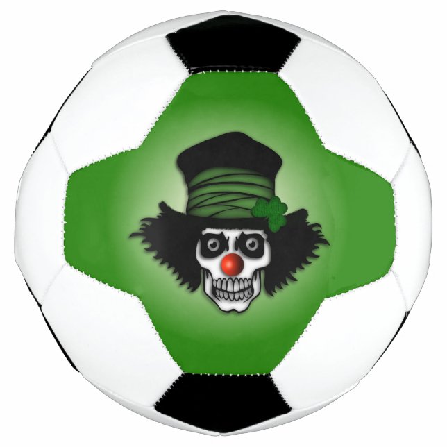 Ballon De Foot Irish Skeleton Clown Green (Devant)
