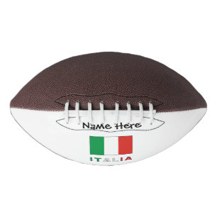 Ballon De Foot Italia et Drapeau Italien avec Votre Nom