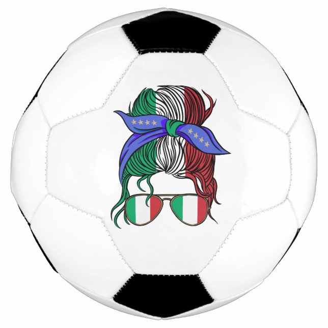 Ballon De Foot Italie chaotique pain avec drapeau italien (Devant)
