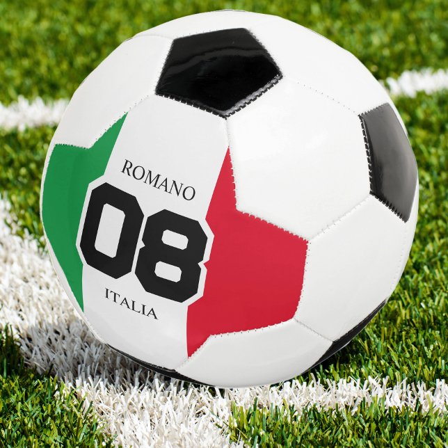 Ballon De Foot Italie Italie Drapeau Numéro d'équipe Nom Italia (italy italian flag team number and last name soccer ball)