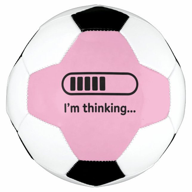 Ballon De Foot Je réfléchis... Barre de progression rose minimali (Devant)