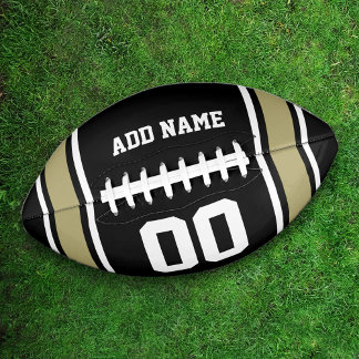 Ballon De Foot Jersey Stripes Black|Gold Personnalisé