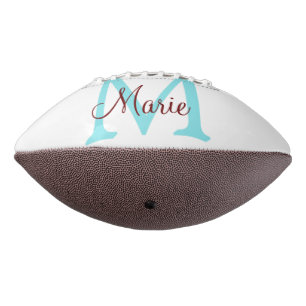 Ballon De Foot jeté simple minimal ajouter nom monogramme rose ro