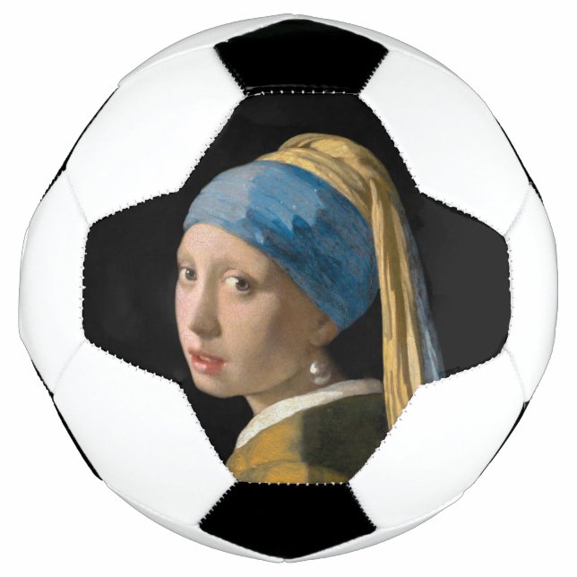 Ballon De Foot Johannes Vermeer - Fille avec une oreille perle (Devant)