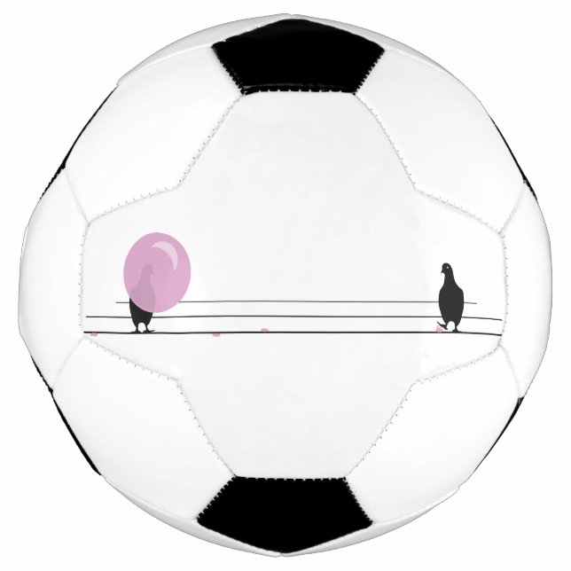 Ballon De Foot Joli Bubble rose Bubble Oiseaux de gomme sur un fi (Devant)