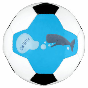 Ballon De Foot Joli cachalot soufflant des bulles dessin animé