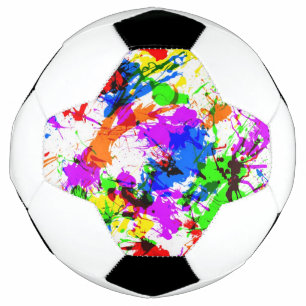 Ballon De Foot Joli design coloré de peinture éclatante