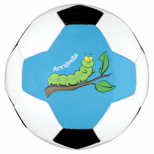 Ballon De Foot Joli dessin animé de chenille verte mignonne