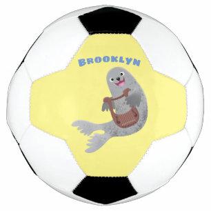 Ballon De Foot Joli dessin animé sur le phoque du Groenland