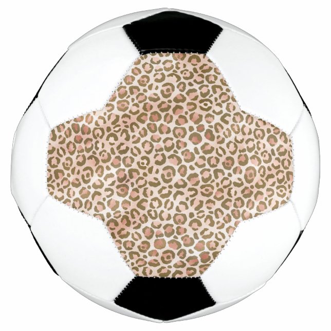 Ballon De Foot Joli Empreinte de léopard Brown Peach (Devant)