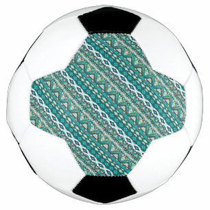 Ballon De Foot Joli motif aztèque de design vert mignon