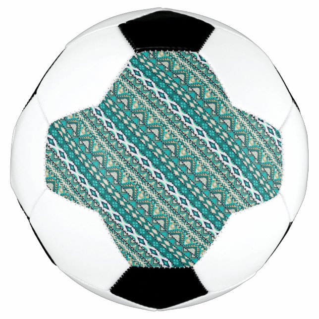 Ballon De Foot Joli motif aztèque de design vert mignon (Devant)