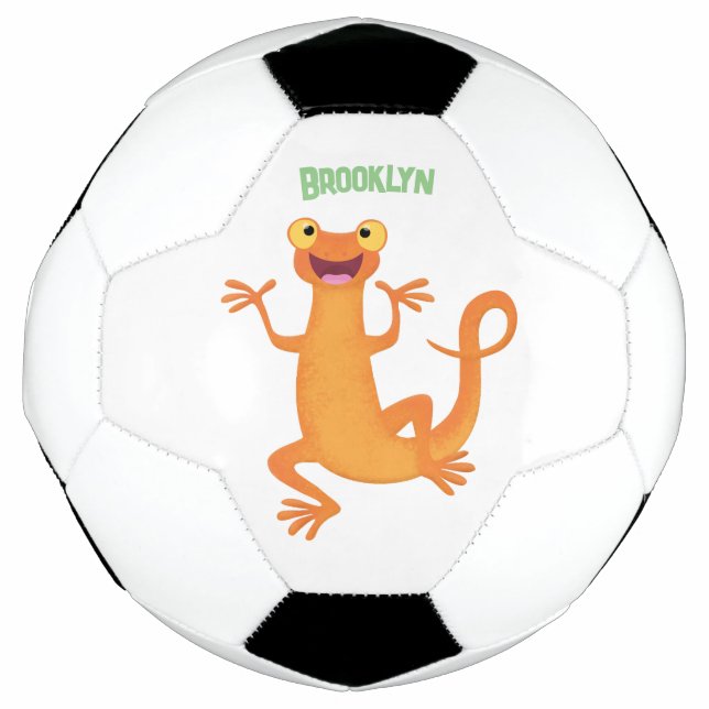 Ballon De Foot Joli triton orangé joyeux (Devant)
