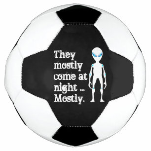 Ballon De Foot Jolie citation alien blanche noire