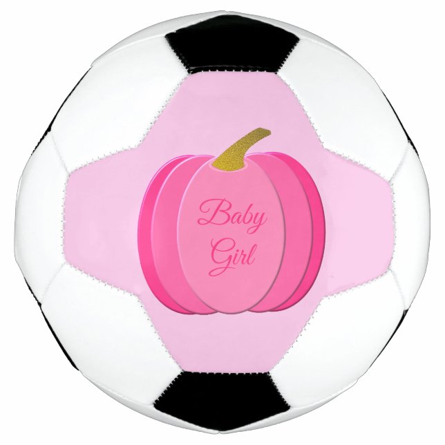 Ballon De Foot Jolie fille rose Citrouille Personnalisé (Devant)