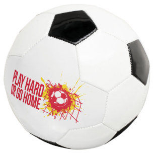 Ballon De Foot Jouer dur ou rentrer dans le texte rouge