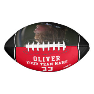 Ballon De Foot Joueur rouge Nom Numéro Équipe Photo Football