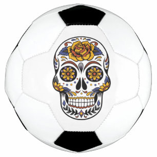 Ballon De Foot Journée Rose du crâne de sucre mexicain des mort