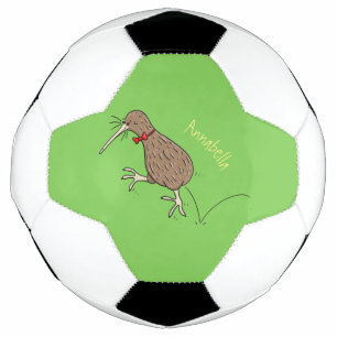 Ballon De Foot Joyeux kiwi de saut avec dessin de cravate arc