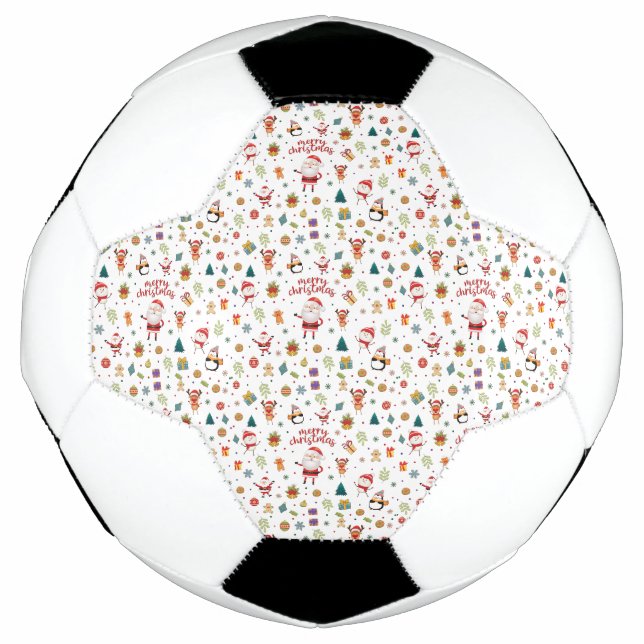 Ballon De Foot Joyeux Motif de Noël (Devant)