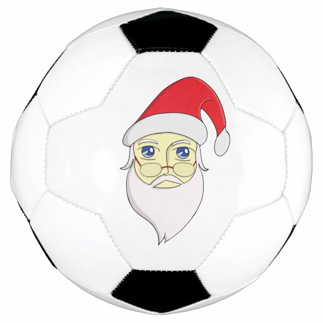 Ballon De Foot Joyeux Noël Père Noël (Devant)