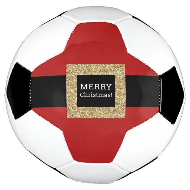 Ballon De Foot Joyeux Noël Père Noël Suit Custom (Tourné)