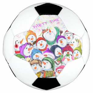 Ballon De Foot Joyeux Snowmans Joyeux Noël fête Dessin drôle