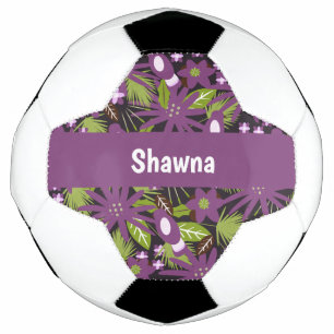 Ballon De Foot Jungle Oiseau Motif vert pourpre balle de football