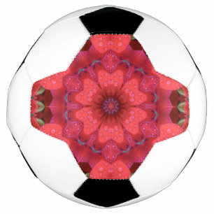 Ballon De Foot Kaleidoscope Écarlate Embrassé par la Pluie