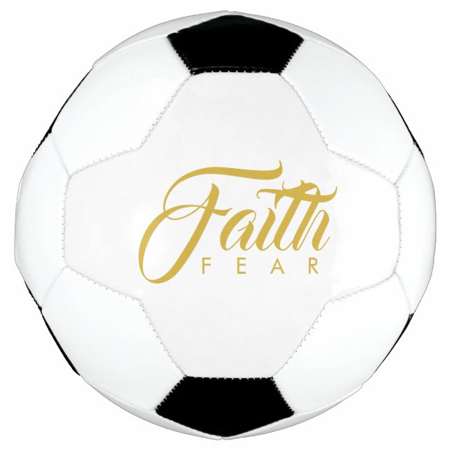 Ballon De Foot La foi sur la peur Gold Graphisme (Devant)