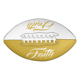 Ballon De Foot La foi sur la peur or et blanc