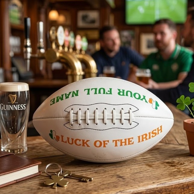 Ballon De Foot La Saint-Patrick Drapeau Irlande Trèfle Nom Person (Créateur téléchargé)