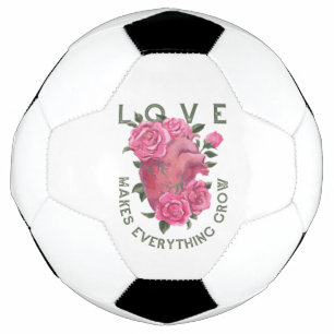 Ballon De Foot L'amour fait tout grandir - Art Floral Romantique