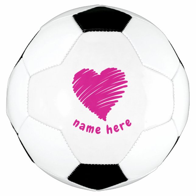 BALLON DE FOOT L'AMOUR ROMANTIQUE PERSONNALISÉ EST COMME UN ROSE (Devant)