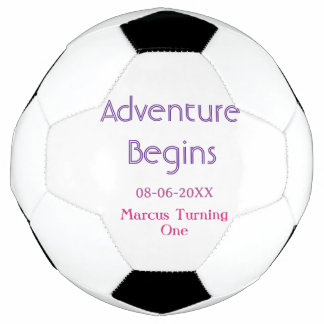 Ballon De Foot L'aventure commence date de naissance simple min