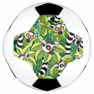 Ballon De Foot Lémuriens de Madagascar dans une jungle exotique