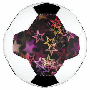 Ballon De Foot Les Étoiles Colorées Dansent En Toute Sensation