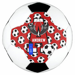 Ballon De Foot Lettre A Monogramme de soccer personnalisée