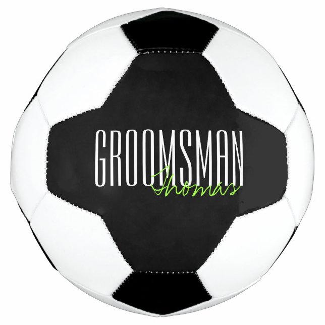 Ballon De Foot Lettres audacieuses "Groomsman" Fête de mariage pe (Devant)