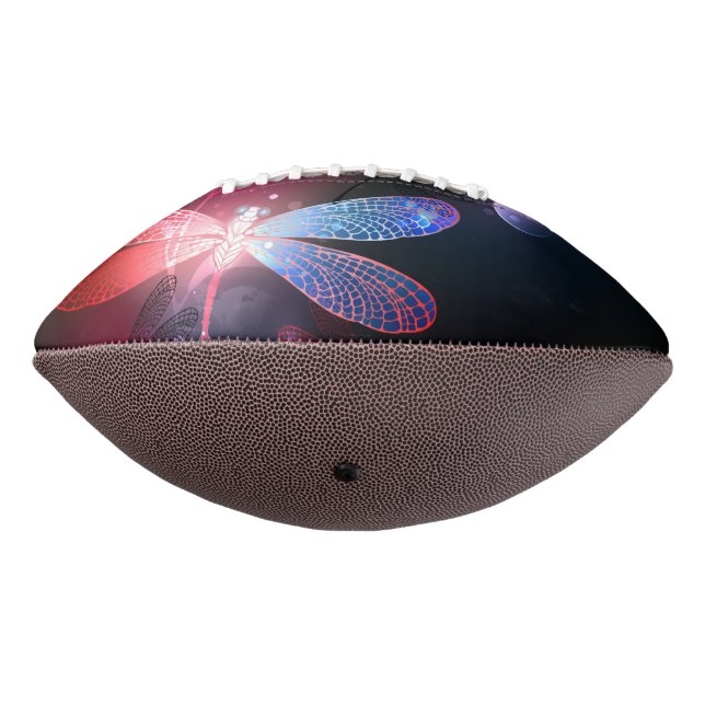 Ballon De Foot libellule rouge brillante (Tourné à 270°)