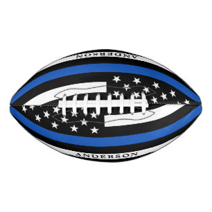 Ballon De Foot Ligne bleue mince moderne Officier de police perso