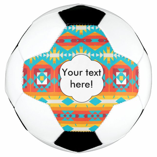 Ballon De Foot Lignes de formes tribales (Devant)