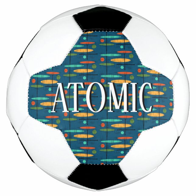 Ballon De Foot Lignes et ovales rétro (Devant)