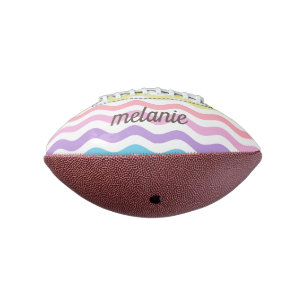 Ballon De Foot Lignes modernes Wavy   Pastel Waves Mini personnal