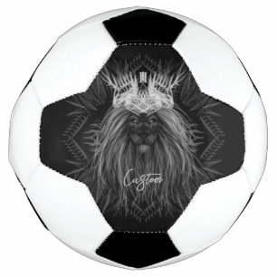 Ballon De Foot Lion avec monogramme de couronne
