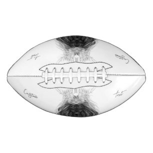 Ballon De Foot Lion noir avec couronne Antlers et monogramme