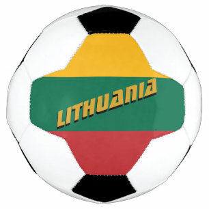 Ballon De Foot Lituanie Football patriotique et drapeau lituanien