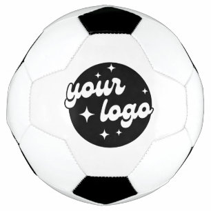 Ballon De Foot Logo d'entreprise simple en noir et blanc